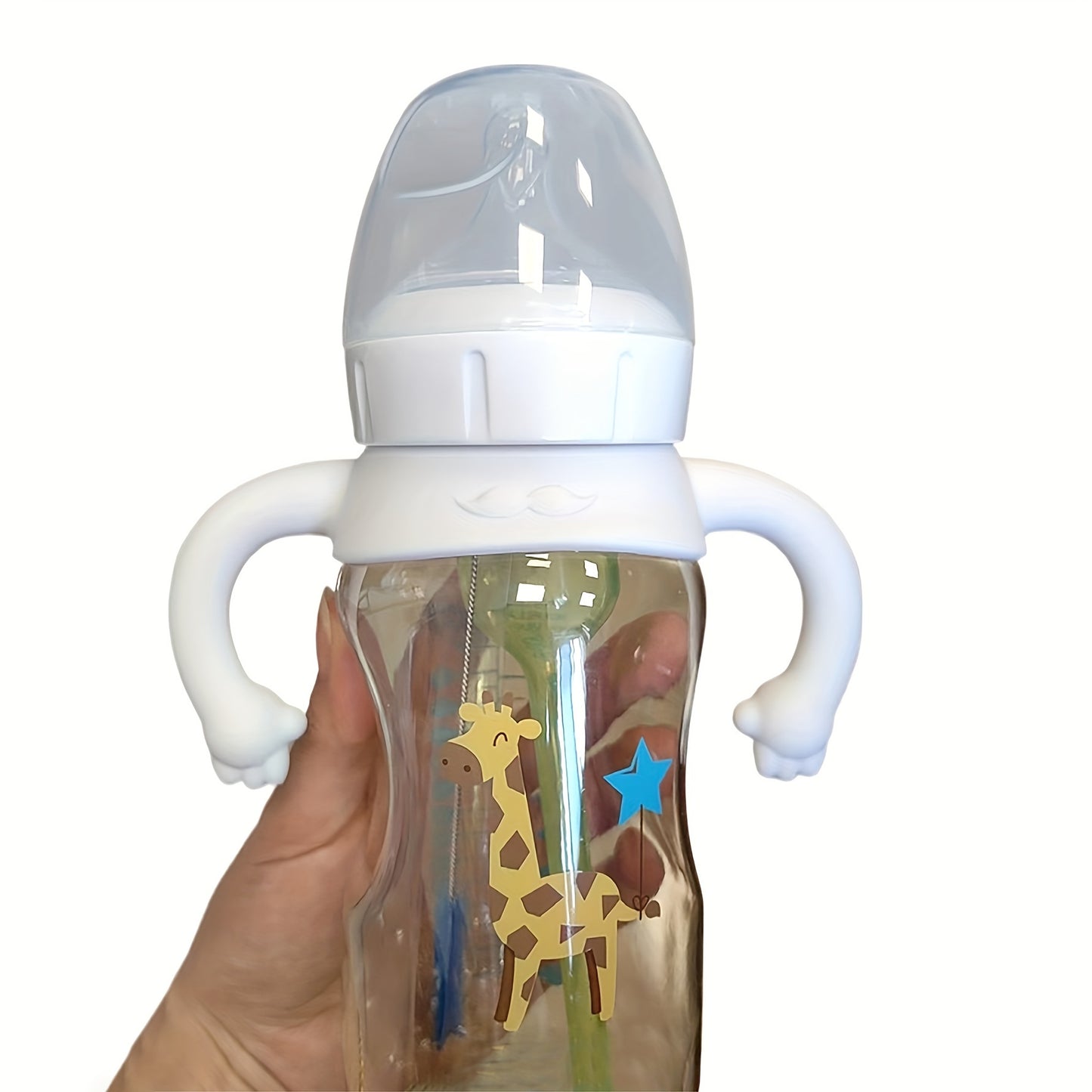 Little-Hand Silicone Bottle Handle Sleeve β Soft, Multi-Functional Grip for Easy Bottle Holding (4-24 Months)