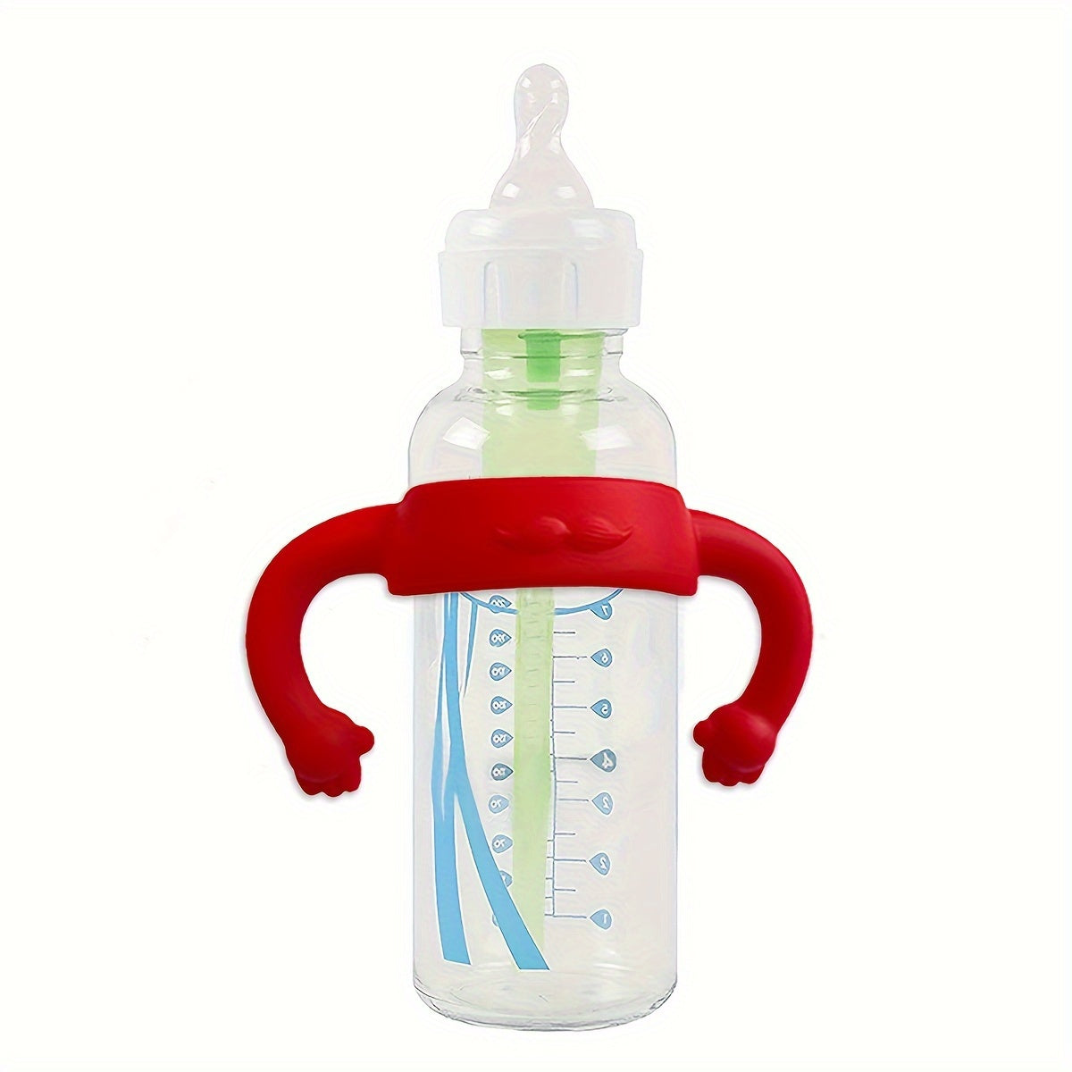 Little-Hand Silicone Bottle Handle Sleeve β Soft, Multi-Functional Grip for Easy Bottle Holding (4-24 Months)