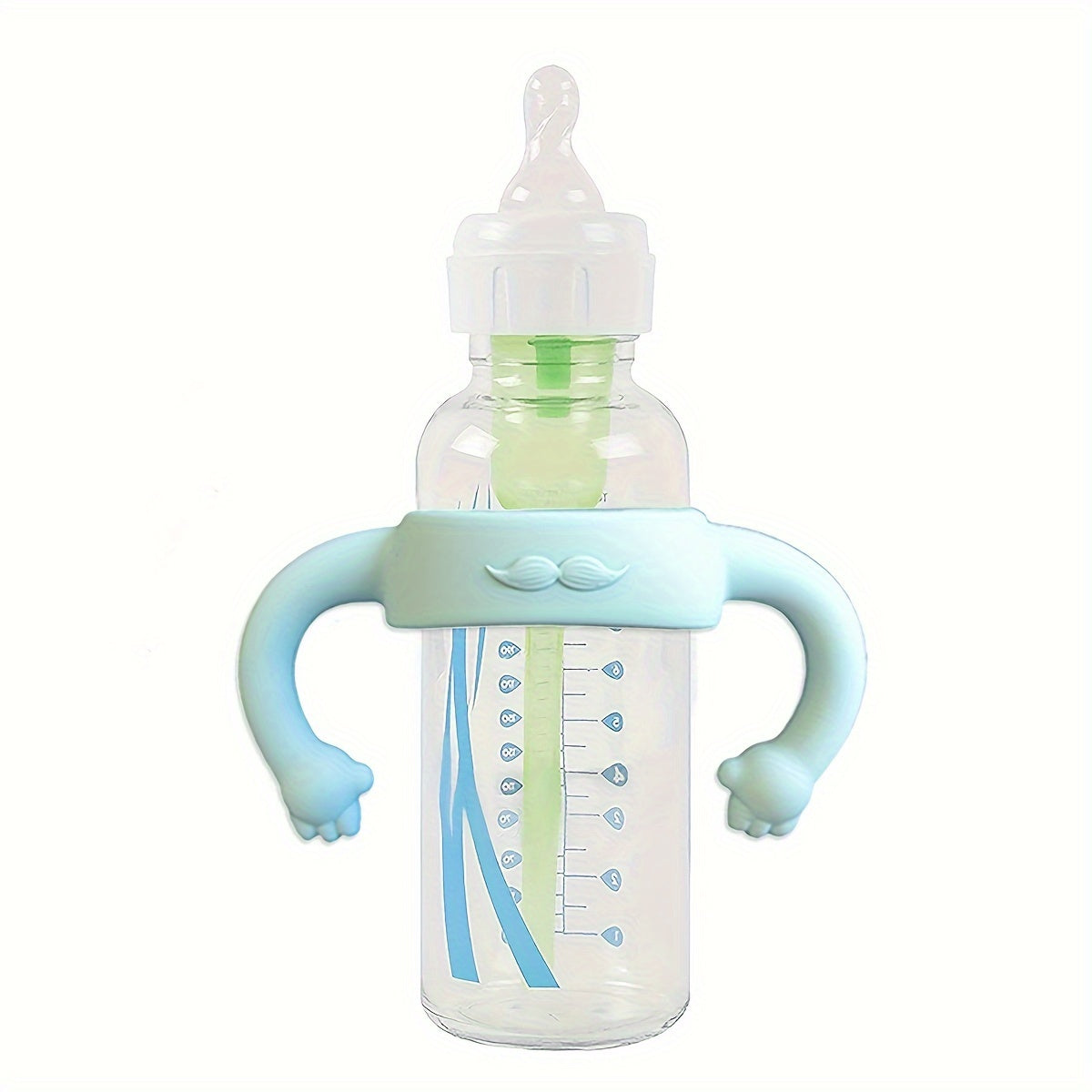 Little-Hand Silicone Bottle Handle Sleeve β Soft, Multi-Functional Grip for Easy Bottle Holding (4-24 Months)