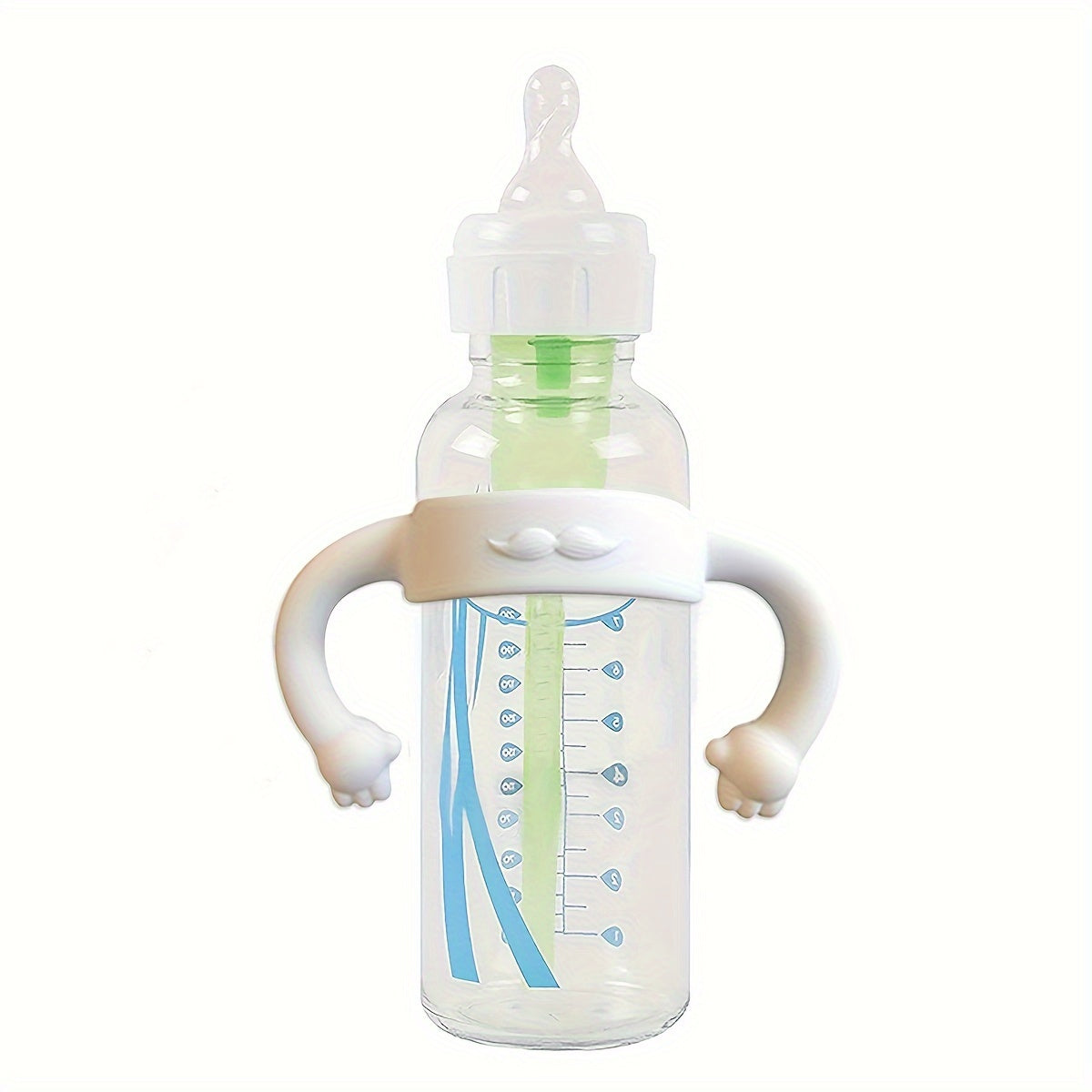 Little-Hand Silicone Bottle Handle Sleeve β Soft, Multi-Functional Grip for Easy Bottle Holding (4-24 Months)