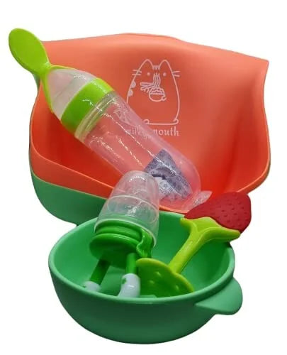 Milkymouth - Waterproof Silicone 6pcs Feeding & Weaning Set